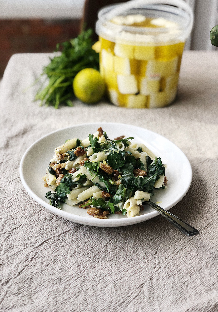 Photo of Lemon Pasta with Goats Cheese and Spinach