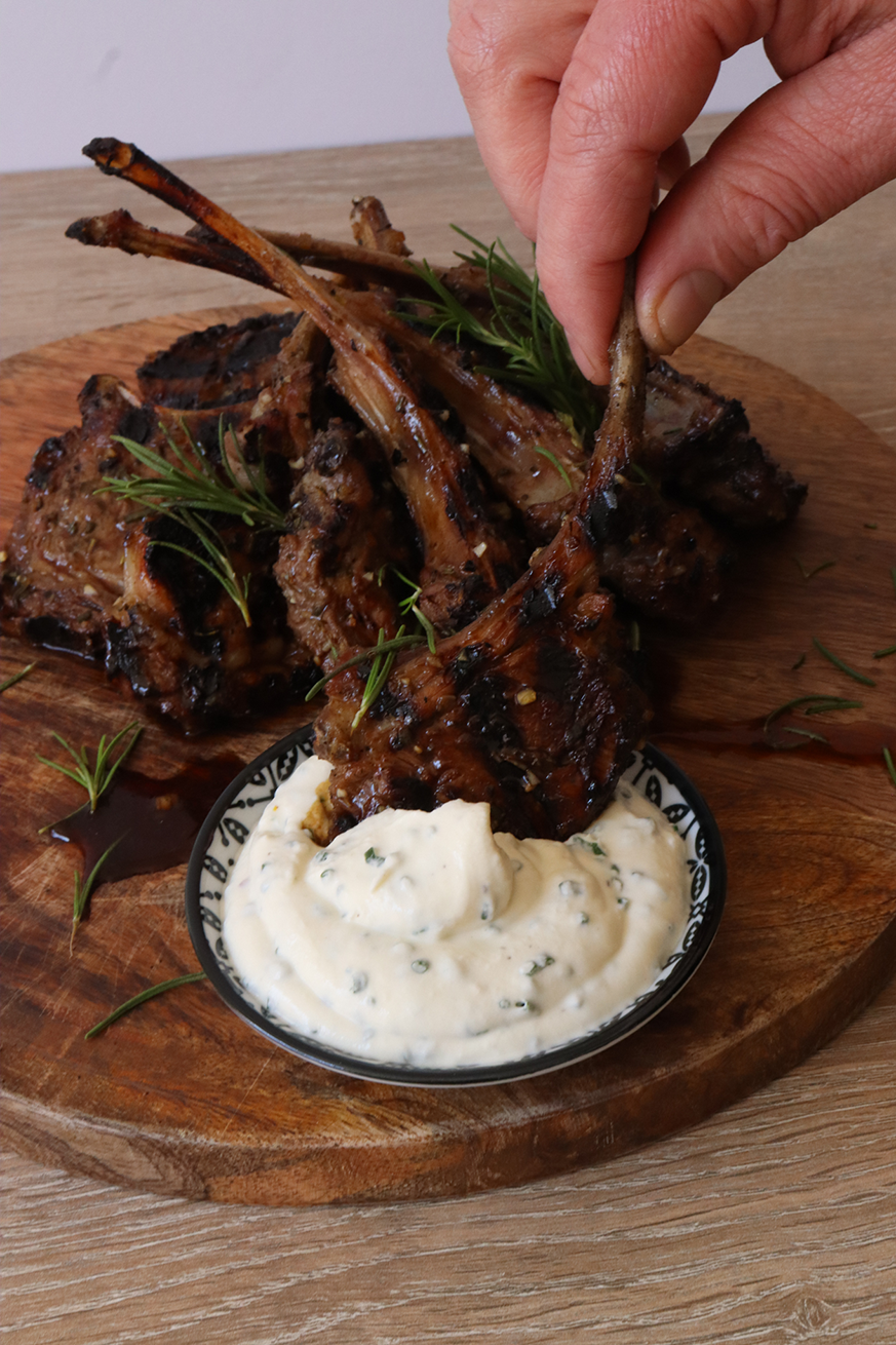 Photo of Goat Cheese Mousse with Marinated Lamb Chops