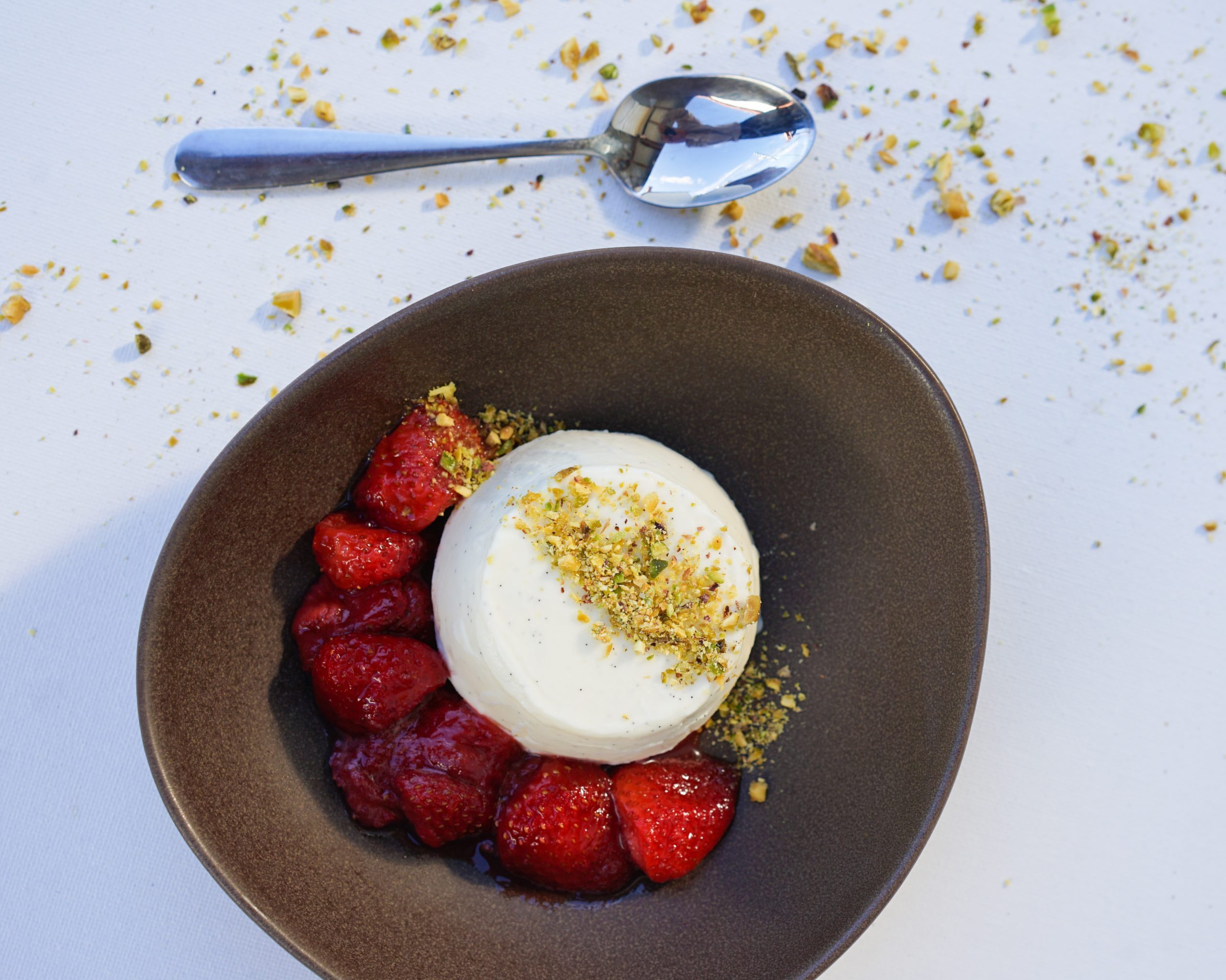 Photo of Yogurt Pannacotta with Honey Roasted Strawberries