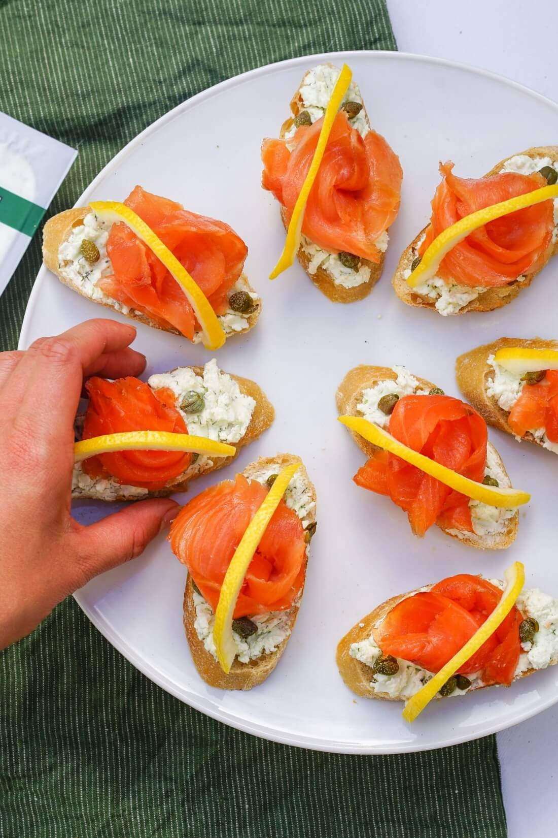 Photo of Smoked Salmon Canapés with Fresh Dill Chèvre
