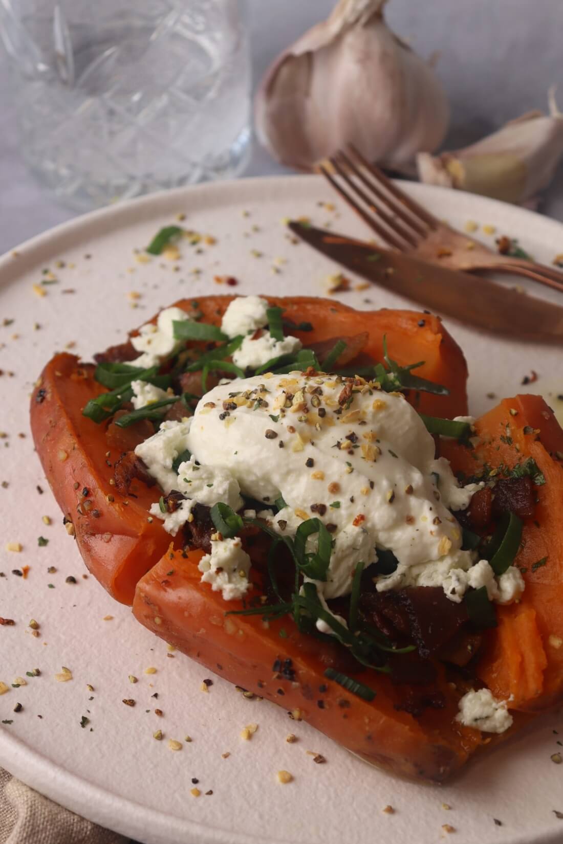 Photo of Baked Sweet Potato with Dill Chèvre