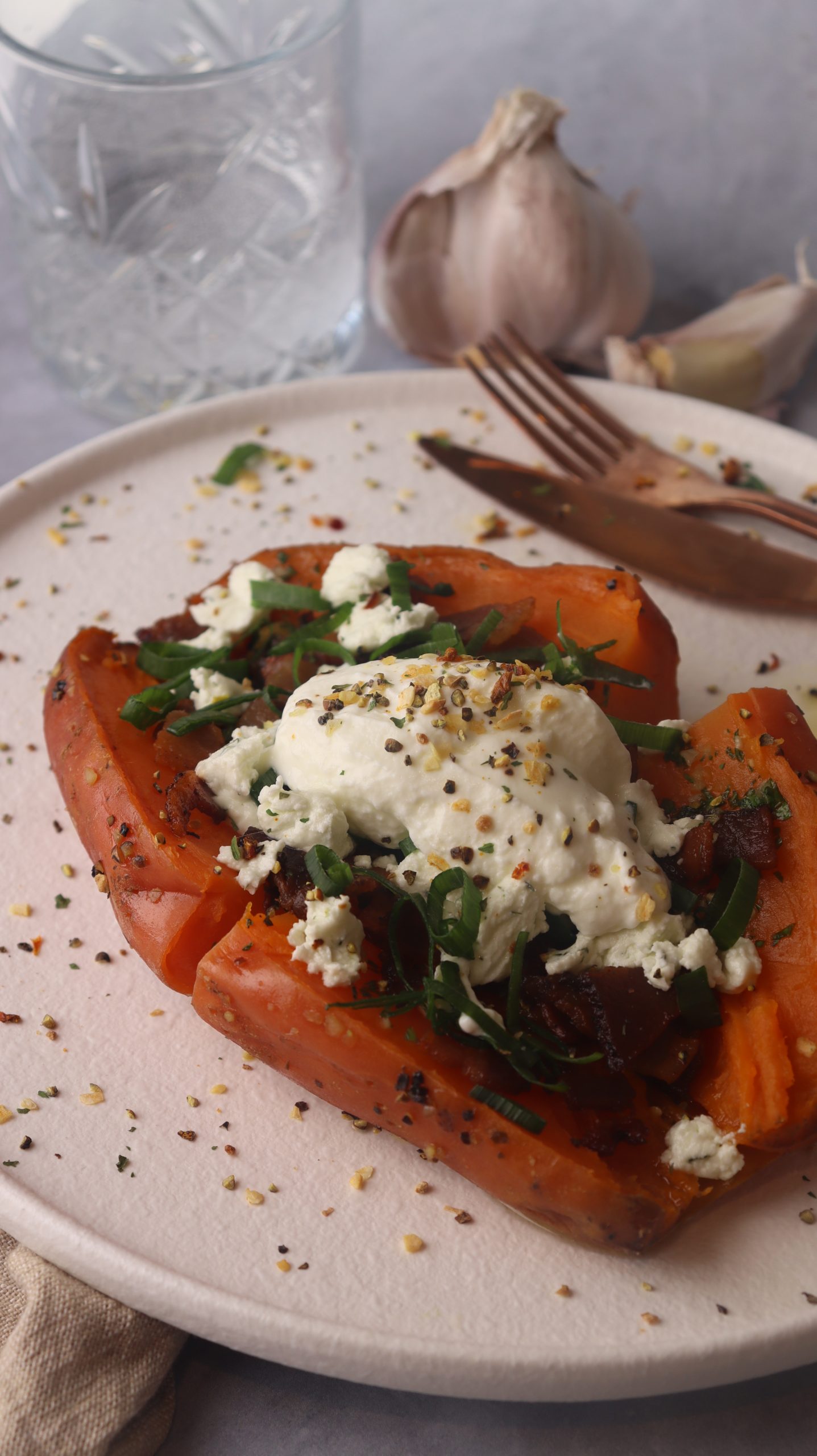 Photo of Baked Sweet Potato with Dill Chèvre