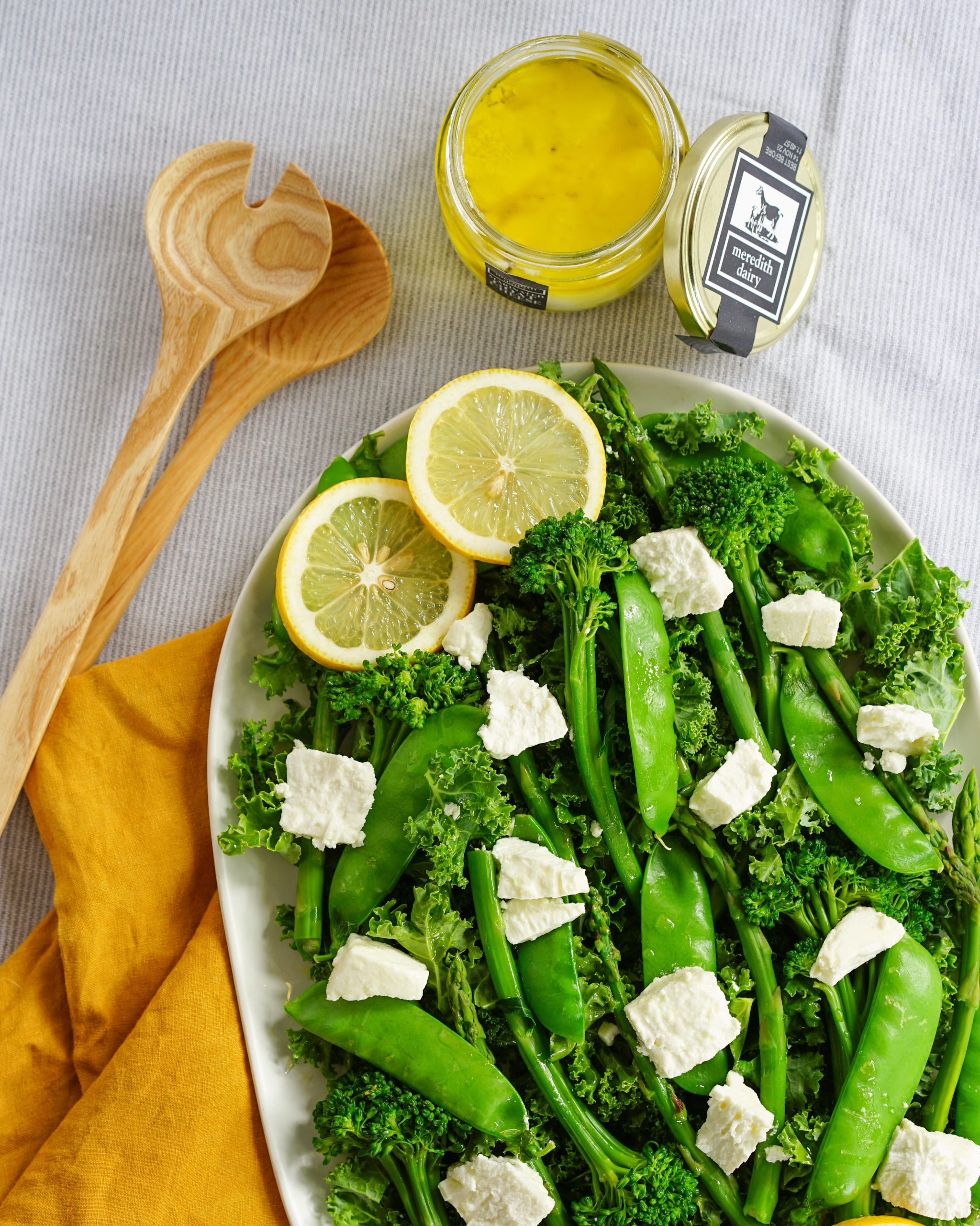 Photo of Green Vegetable Salad with Goat Cheese
