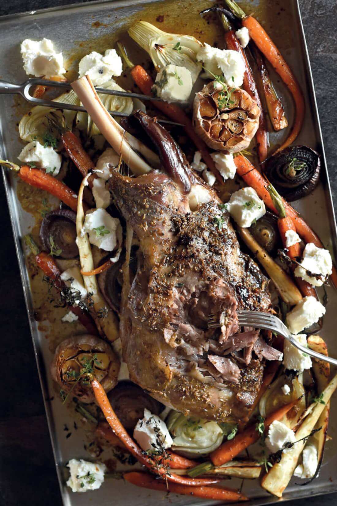 Photo of Shoulder of Lamb, Caramelised Vegetables and Marinated Goat Cheese