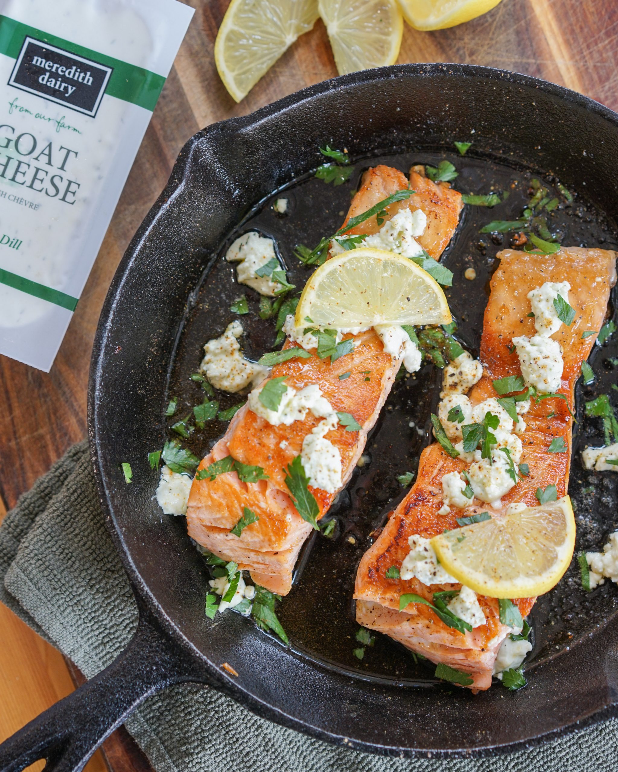 Photo of Pan Seared Salmon with Dill Goat Cheese
