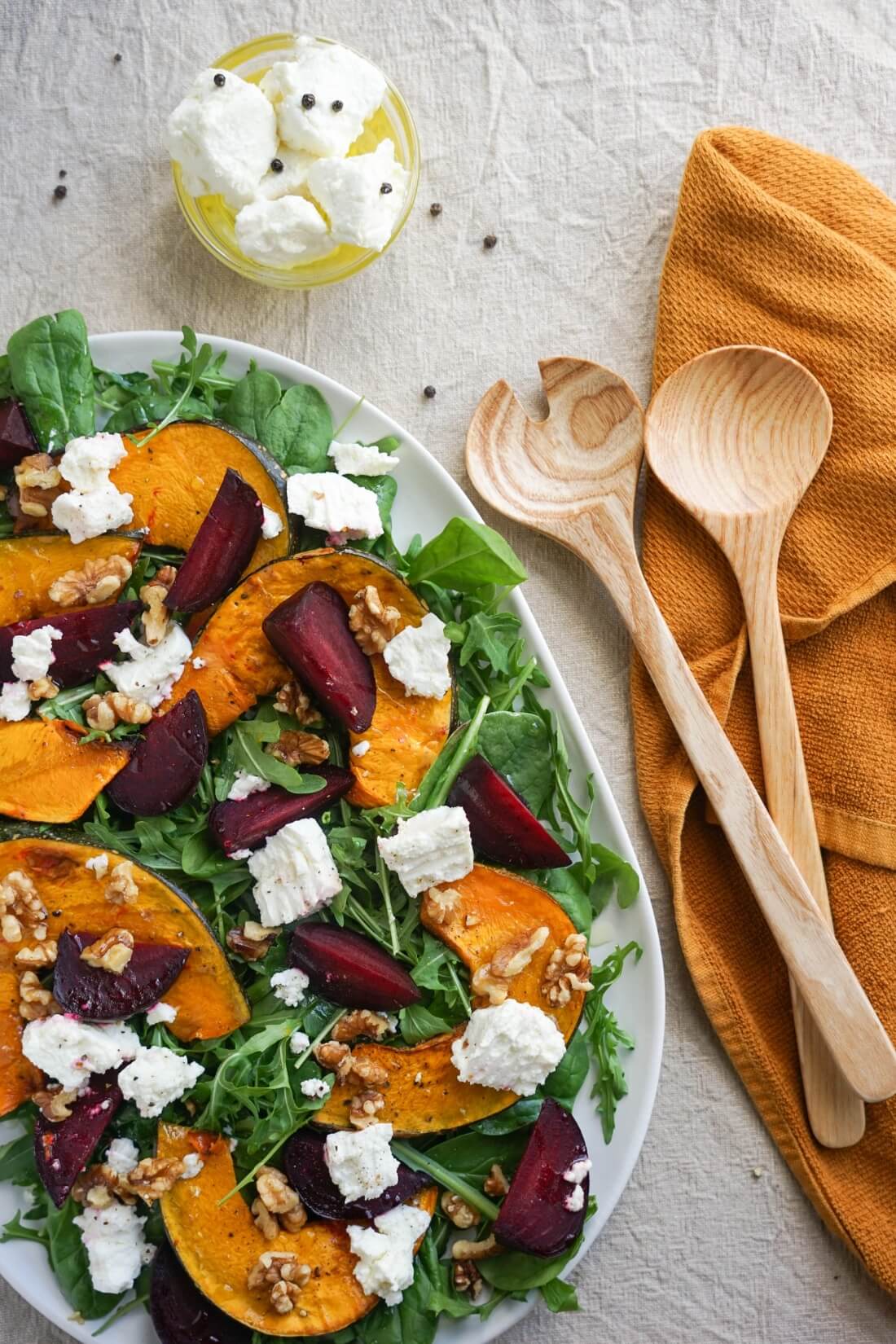 Photo of Roasted Beetroot and Pumpkin Salad with Goat Cheese