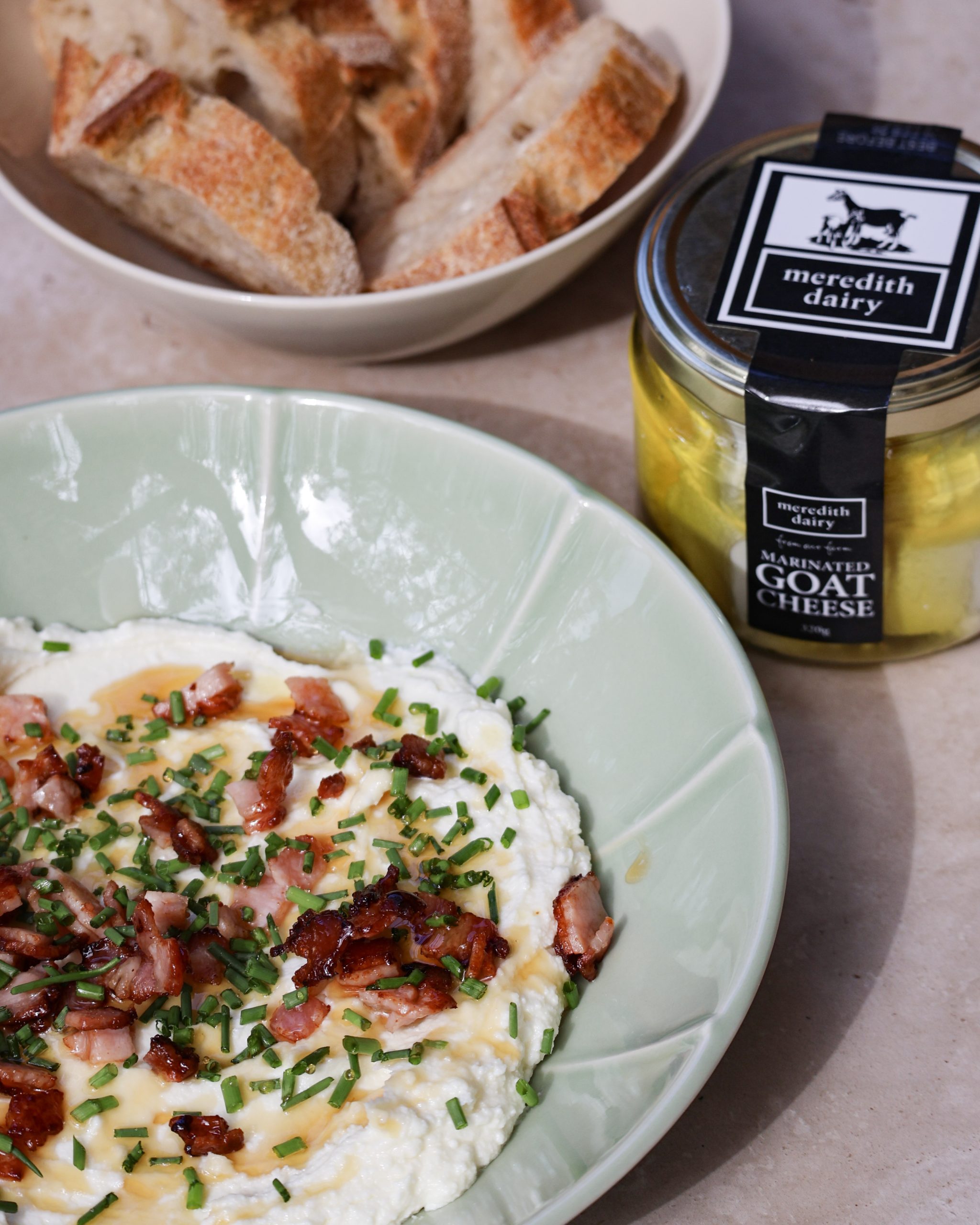 Photo of Bacon and Chive Whipped Goat Cheese