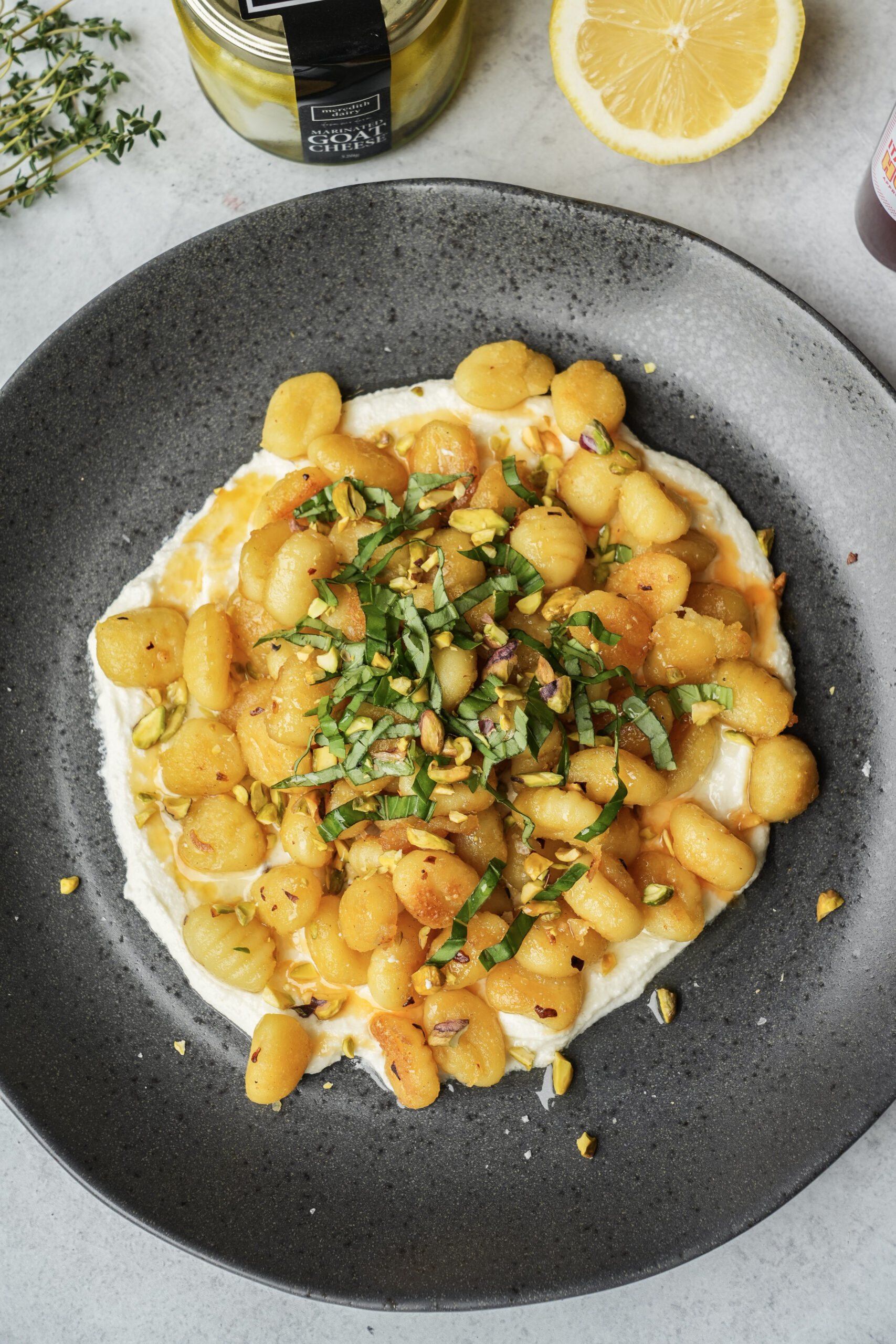 Photo of Pan fried gnocchi with whipped goat cheese